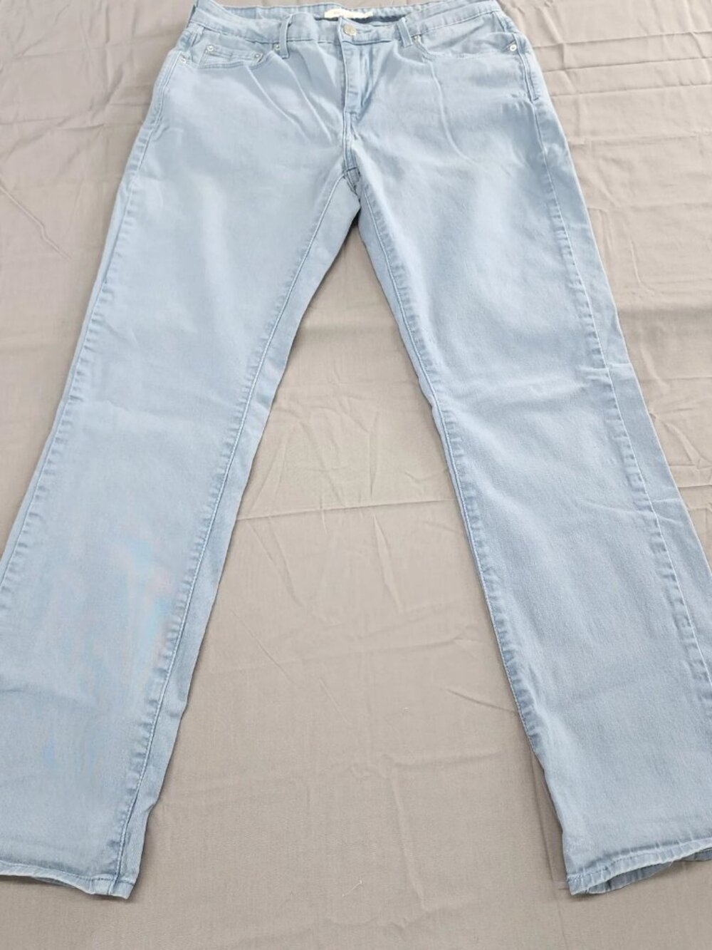 Levi's 505 Straight Jeans Women's 30x30 Light Blue Denim Mid Rise 5-Pocket
